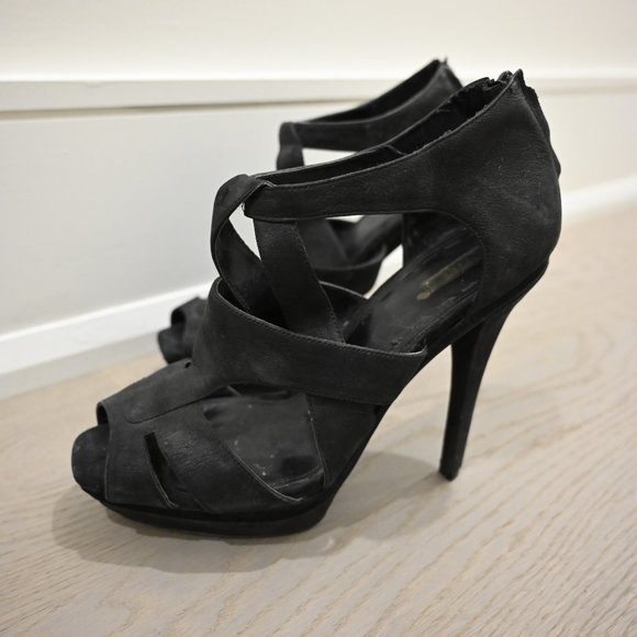 Zara Leather Platform Sandals, Size 41 - Picture 2 of 5